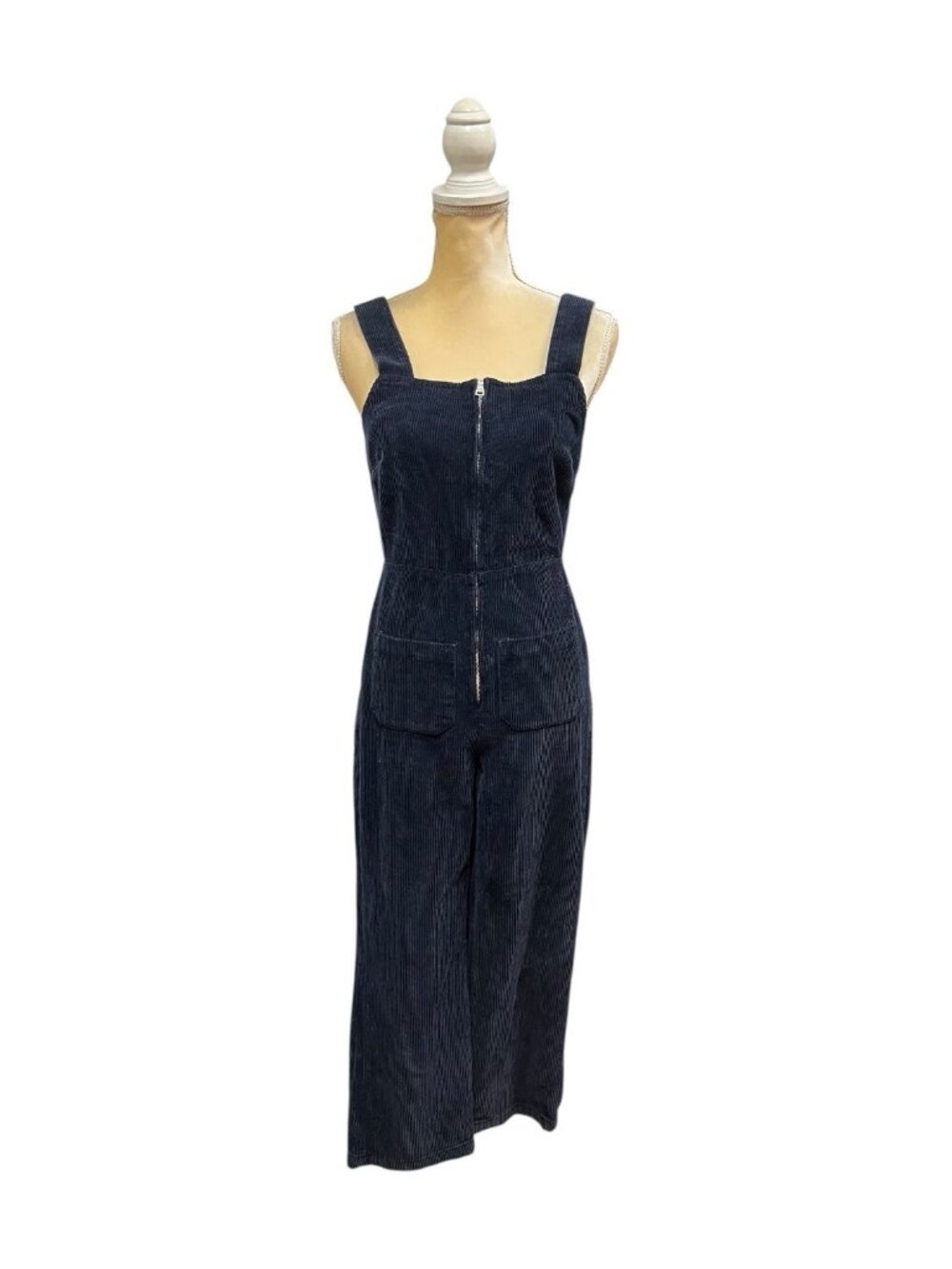 Free People Luna Corduroy Overalls Size 4 Navy Blue